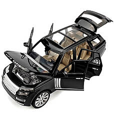 Модель автомобіля Range Rover. Металева машинка Рейндж Ровер у якої горять фари та звучить мотор 1:24, фото 3