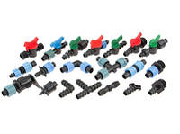 Фітинги для крапельної стрічки та трубки