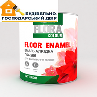 Эмаль алидная ПФ-266 «FLORA COLOUR» желто-коричневая 2,8кг