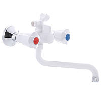 PLAMIX AMA-142 White Змішувач для ванни Білий (без шланга та лійки) PM0584