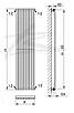 Дизайнерські радіатори Quantum 1 H-1800 мм, L-405 мм з боковим підключенням, фото 9