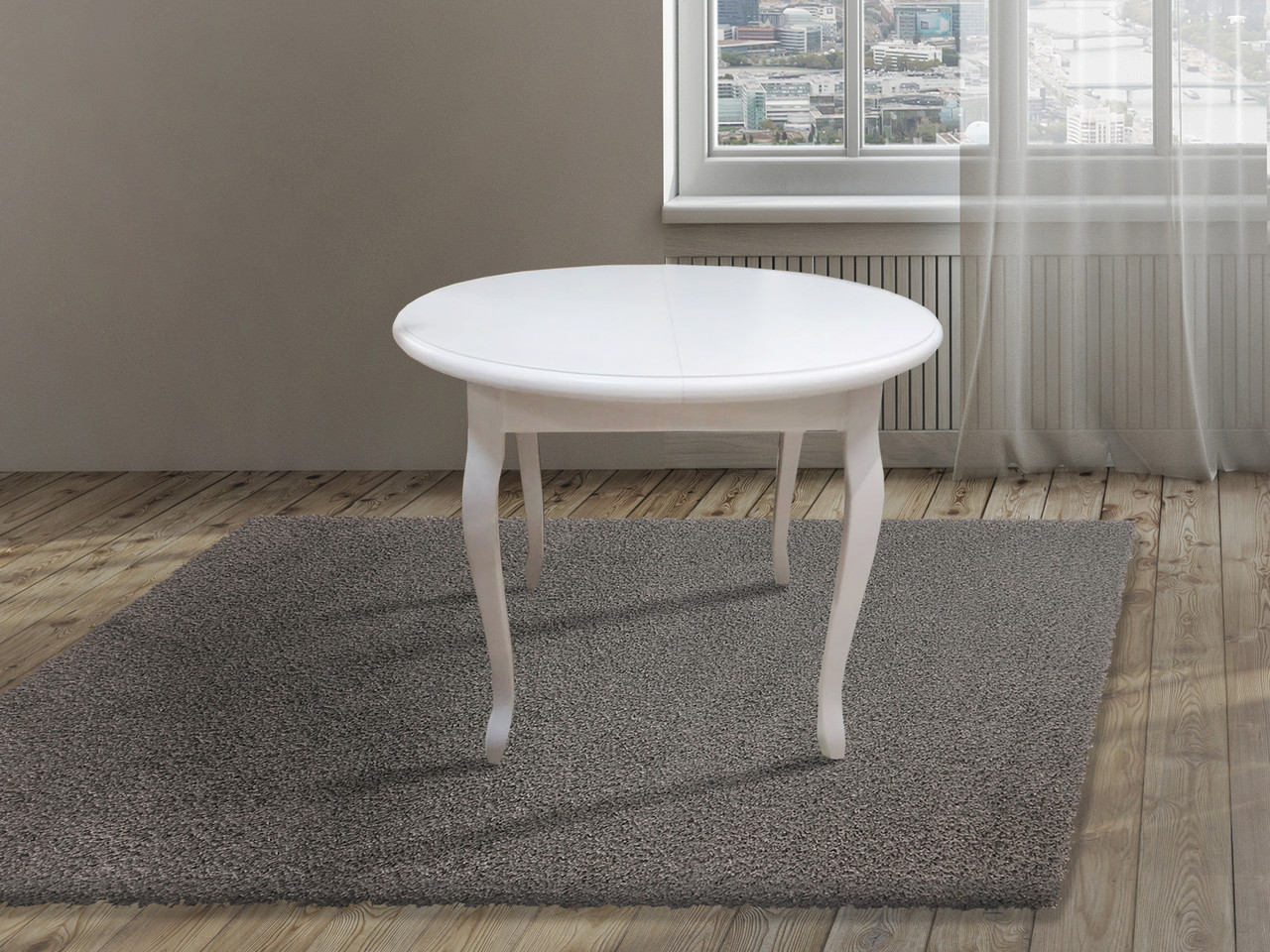 Стіл обідній розкладний Ліон Білий 140*100*76 см (Fusion furniture ТМ)
