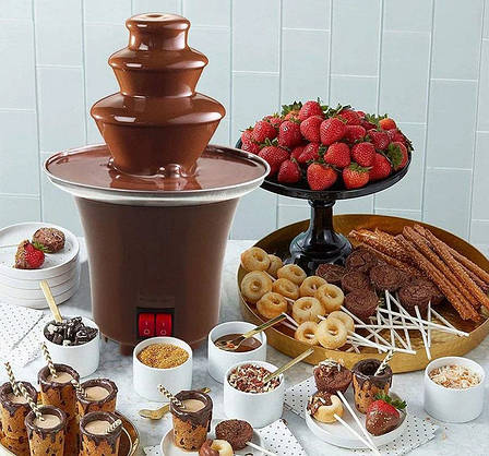 Шоколадний фонтан для фондю Chocolate Fountain, фондюшниця. Фондюшниця у вигляді фонтану, фото 1