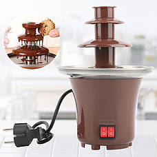 Шоколадний фонтан для фондю Chocolate Fountain, фондюшниця. Фондюшниця у вигляді фонтану, фото 3