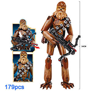 Конструктор Chewbacca фігурка Чубакка 24 см для колекціонерів і шанувальників Зоряних війн, фото 3