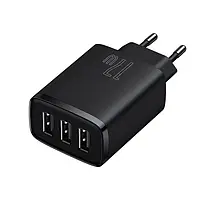 Адаптер живлення для телефона Baseus Compact Charger 3USB CCXJ020101 Black 17W