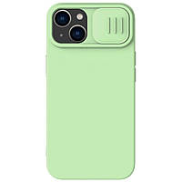 Защитный чехол NILLKIN CamShield Silky Silicone Case для Apple iPhone 14 Plus - Green