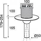 Трап вертикальний поворотний нержавіючий Ø50 х 100 мм REDI CNSV10X, фото 4