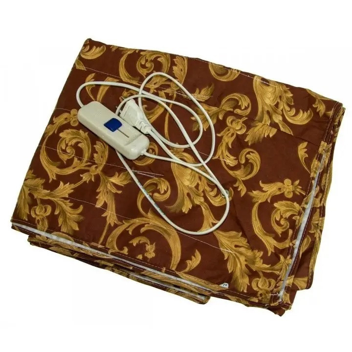 Електропростирадло 1.5 спальне 150х80 см з підігрівом Тріо 02101 коричневе, фото 1