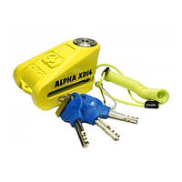 Мотозамок блокування гальмівного диска Oxford Alpha XD14 Disc Lock Yellow (LK276)