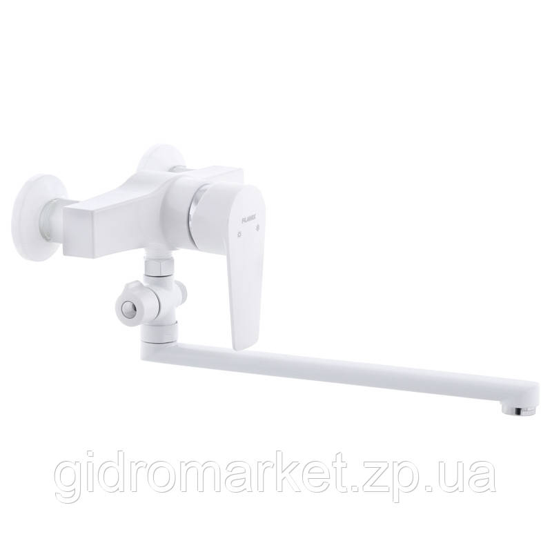 PLAMIX Oscar-006 White Білий змішувач для ванни (без шланга та лійки) (PM0559)