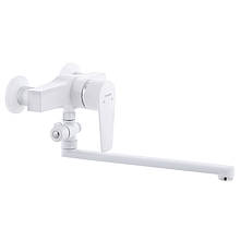PLAMIX Oscar-006 White Білий змішувач для ванни (без шланга та лійки) (PM0559)