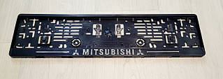Рамка під номер із написом Mitsubishi Міцубісі, Рамка Чорна, рамка для номера