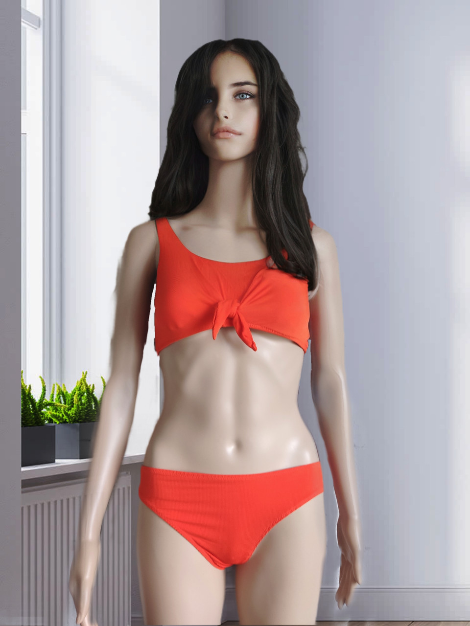 Купальник В РУБЧИК Teres 966-1 Пинк оранж(В НАЛИЧИИ ТОЛЬКО 34 36 38 40 УКР р-ры )