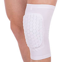 Наколінник еластичний компресійний бандаж SP-Sport BC-0528 білий (1 шт.)