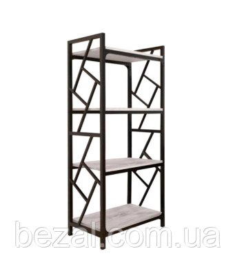 Стеллаж металлический для книг и документов Ромбо 4 полки