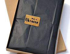 Крафт етикетка з друком "Made in Ukraine 01" 40x25 мм, 250 шт, Viskom, фото 3