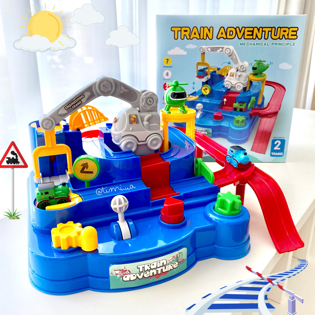 Дитячий ігровий паркінг Т901А 4 кнопки 2 машинки і вертоліт, фото 1