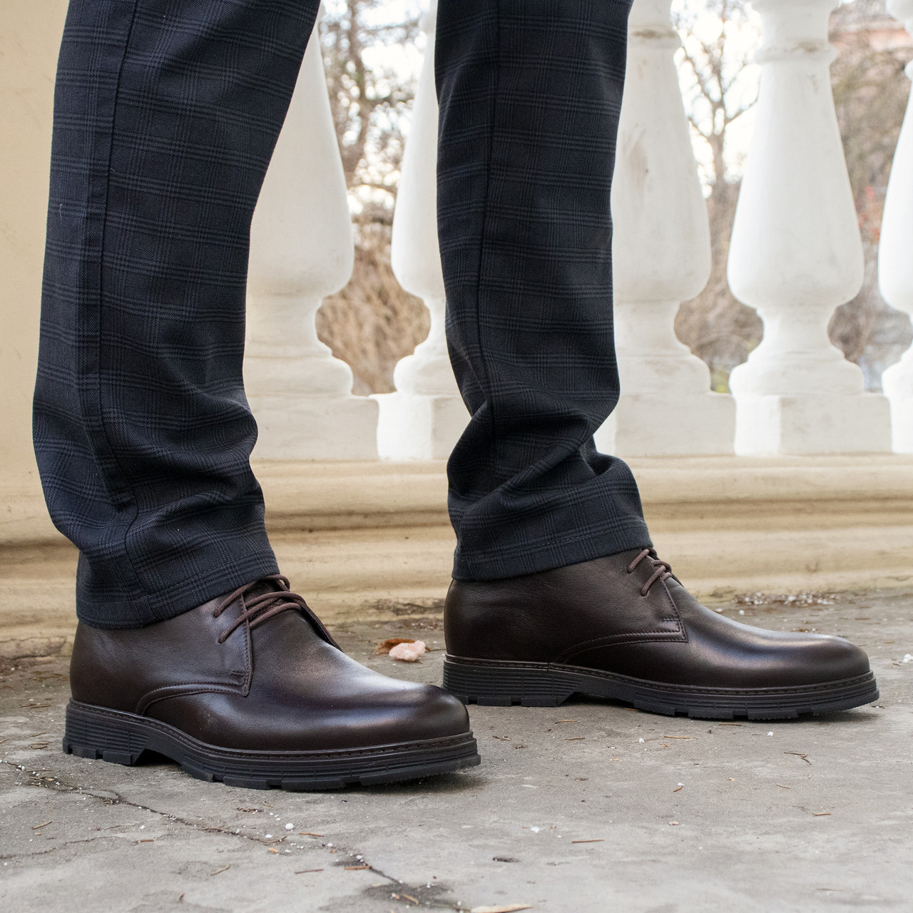 Чоловічі теплі зимові черевики коричневого кольору 42 та 45 розмір