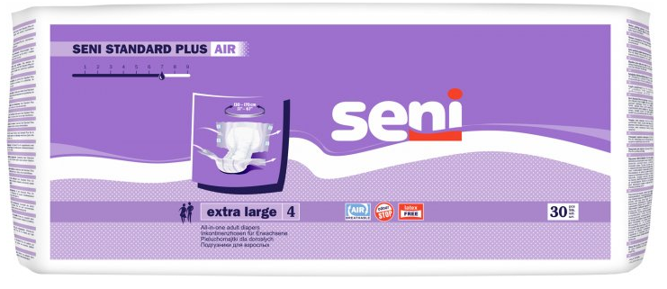 Підгузники для дорослих SENI STANDARD PLUS extra large AIR 30 шт