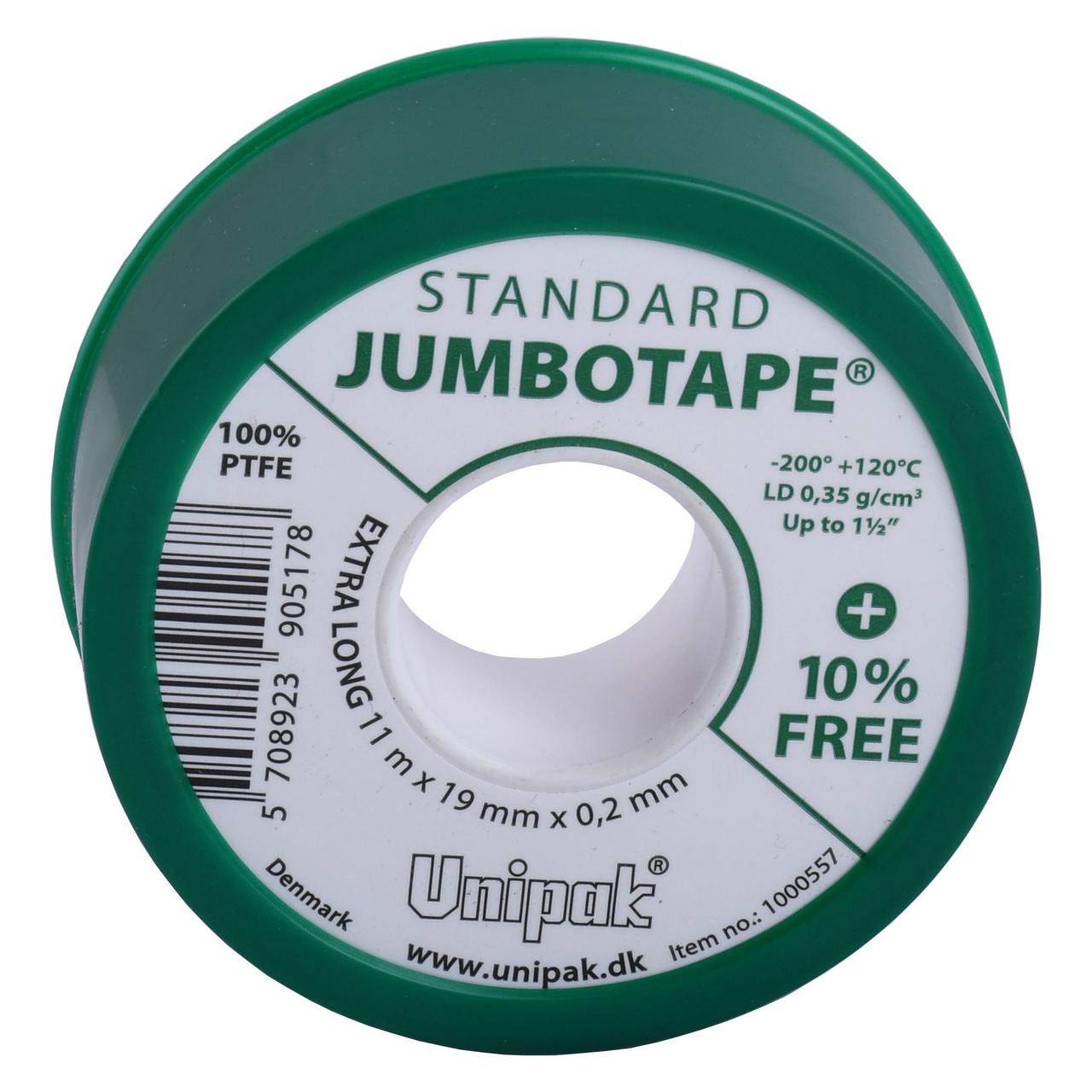 Фум лента тефлоновая Jumbotape standard UNIPAK (11м х19мм х 0,2мм) - фото 2 - id-p1688968902