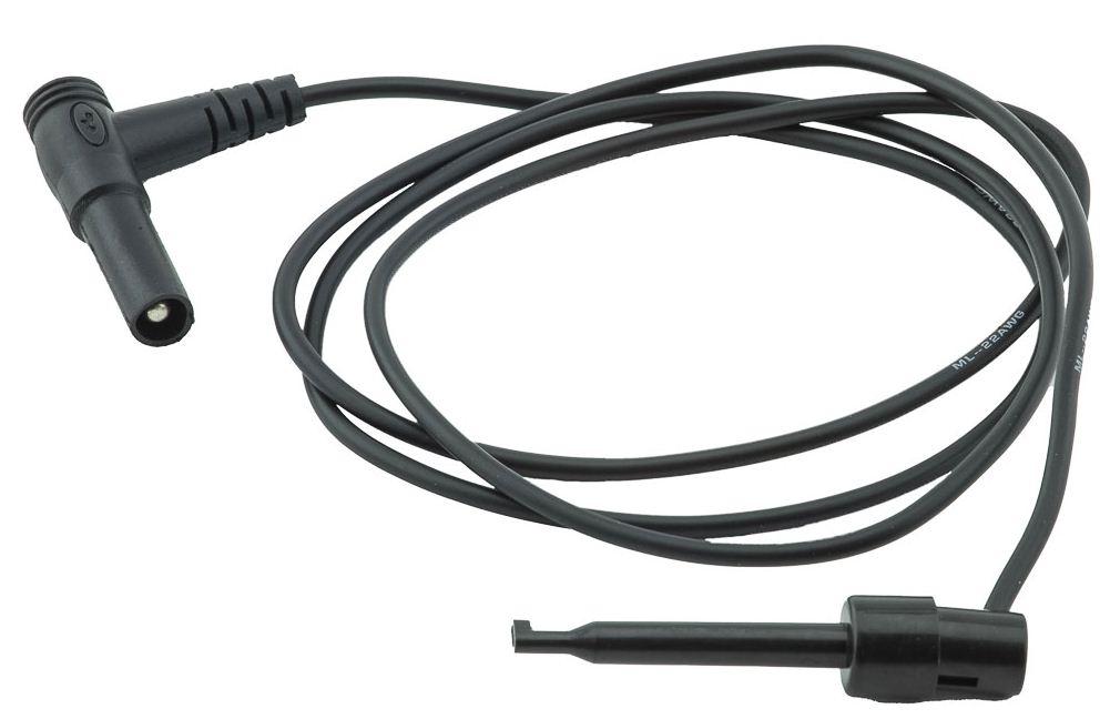 Кабель Банан - кліпс чорний Y205 22awg 1метр