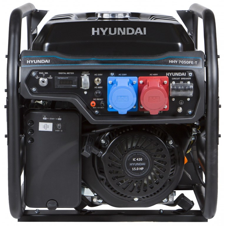 Бензиновый генератор Hyundai HHY 7050FE-T 5,5 кВт - фото 2 - id-p1689013371