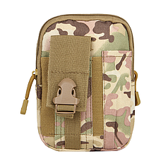 Підсумок тактичний AOKALI Outdoor A50 Camouflage CP для мобільного телефона 6" з липучкою та ремінцями