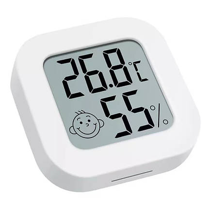 Термометр гігрометр з індикатором смішним обличчям, фото 2