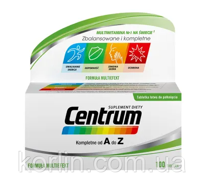 Centrum A — Z Центрум А — Ц Комплекс Вітамінів і мінералів 100 таблеток