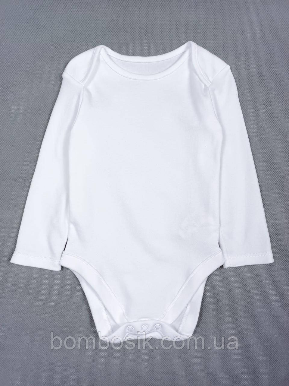 Бодік з довгим рукавом для дівчинки George, 0-3м (56-62см), фото 1