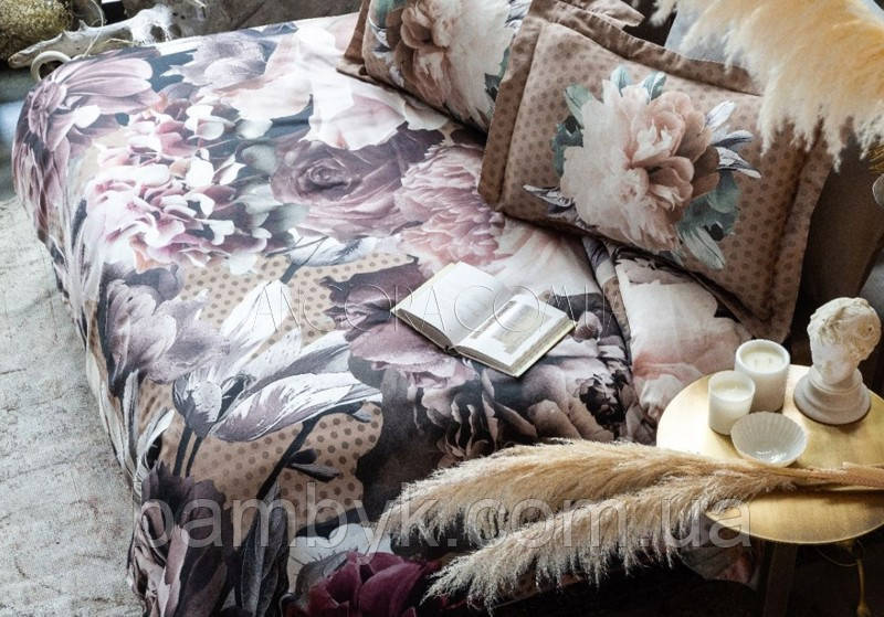 Комплект постільної білизни Сатин DeLux Pupilla Євро Розмір "VALERY" Туреччина, фото 1