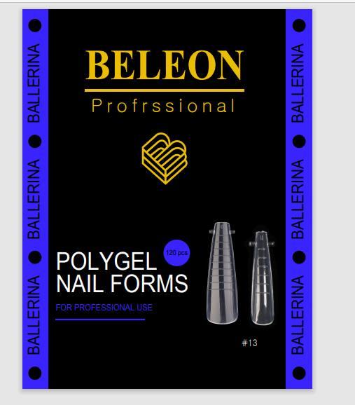 Верхні форми BELEON для нарощування нігтів - №13 Ballerina-120шт/уп.