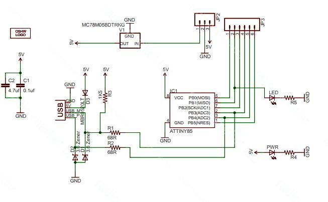 Модуль ARDUINO ATTINY85 Digispark Kickstarter, фото 1