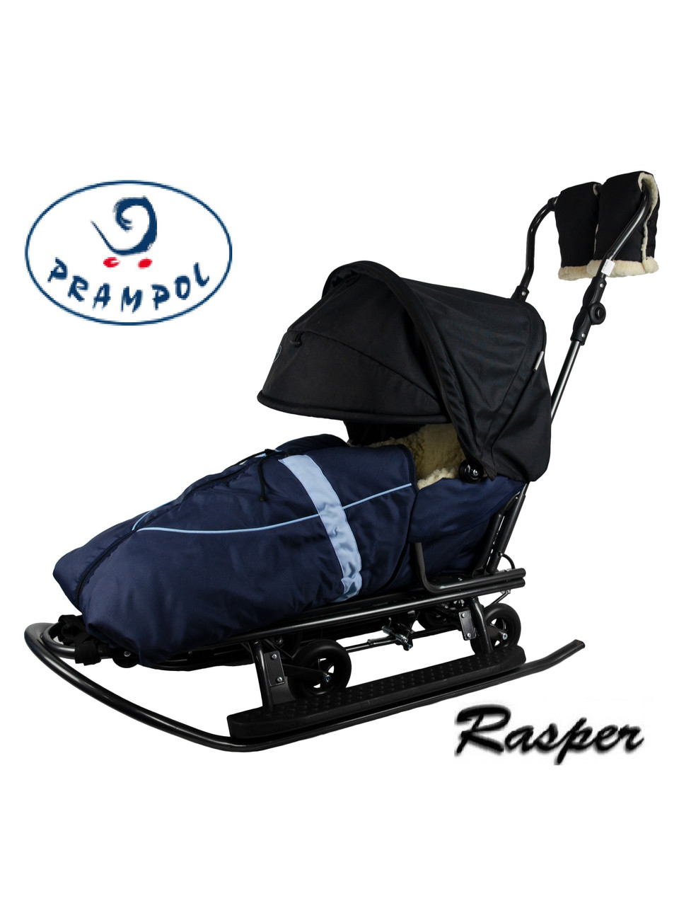 Сани дитячі на колесах VIP Rasper Delux 7в1 (овчина) 2022\2023!