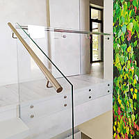 Ограждения, перила и поручни стеклянные для лестниц и балконов на точечном креплении LORENZO стекло 10 мм