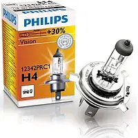 Галогенка PHILIPS H4 12V 60/55W Vision +30%