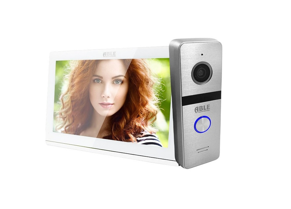 Комплект Wi-Fi відеодомофонa 7" ABLE 730 FHD-White з підтримкою Tuya Smart + ABLE Uno FHD