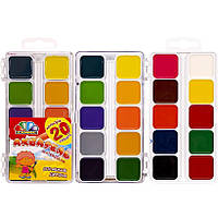 Акварельні фарби 20 кольорів Гамма медова напівсуха 312064 Гамма