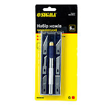 Набір ножів моделярских 6шт + тримач SIGMA (8214011), фото 3