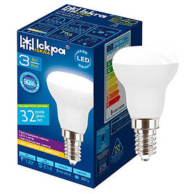 Світлодіодна рефлекторна лампочка LED (R39) 3Вт 4000 К Природньо-БІЛИЙ  220B, E14 ТМ Іскра