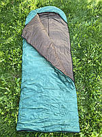 Спальний Мішок З Капюшоном Водовідштовхуючою Пропиткою Теплий З Чохлом Зелений 200 см Для ЗСУ До - 30 °