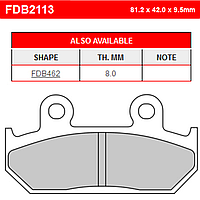 Комплект передніх гальмівних колодок Ferodo FDB2113P для Honda CBR 600 F