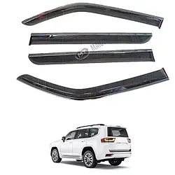 Дефлектори на вікна з хром молдингом для Toyota LC300 Land Cruiser 2021+ г.