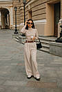 Жіночі брюки широкі кавового кольору кашемир, фото 2
