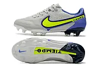 Бутсы Nike Tiempo Legend 9 FG / бутсы найк темпо легенд 9 / копы найк синие