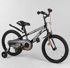 Двоколісний велосипед Corso R на 18 дюймів Чорно-помаранчевий