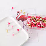 Кнопки круглі рожево-золоті, фото 4