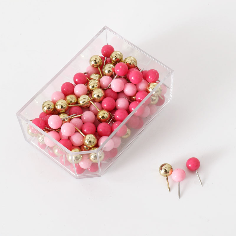 Кнопки круглі рожево-золоті, фото 1