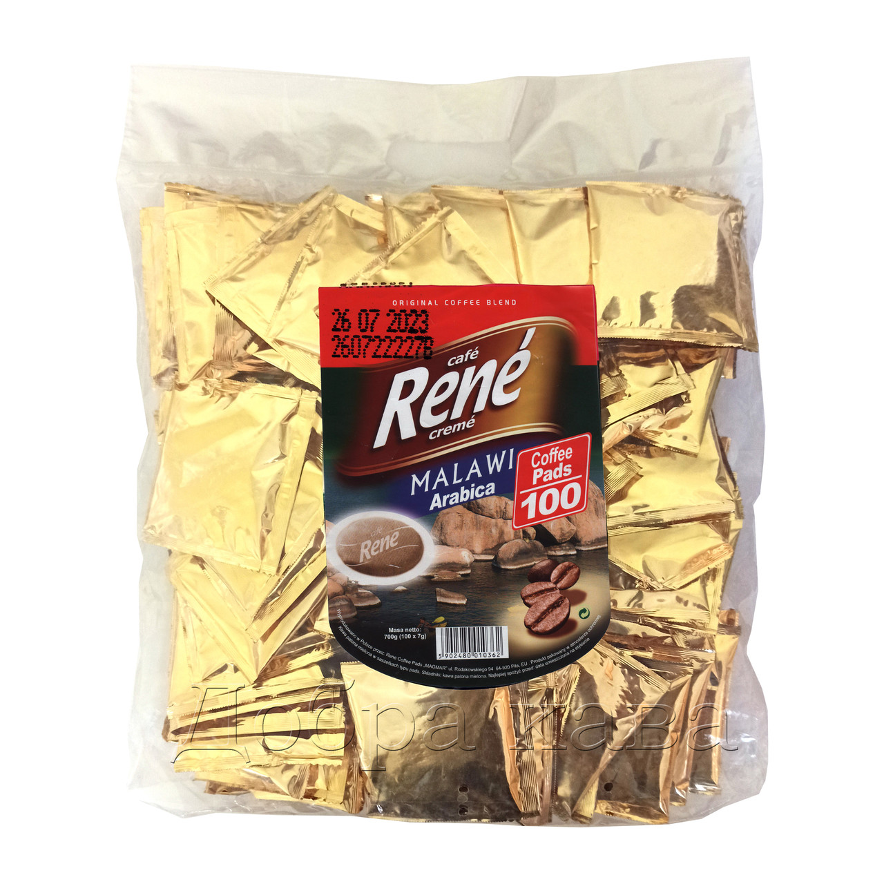 Rene Malawi Arabica 100 шт кава в чалдах для Philips Senseo, фото 1